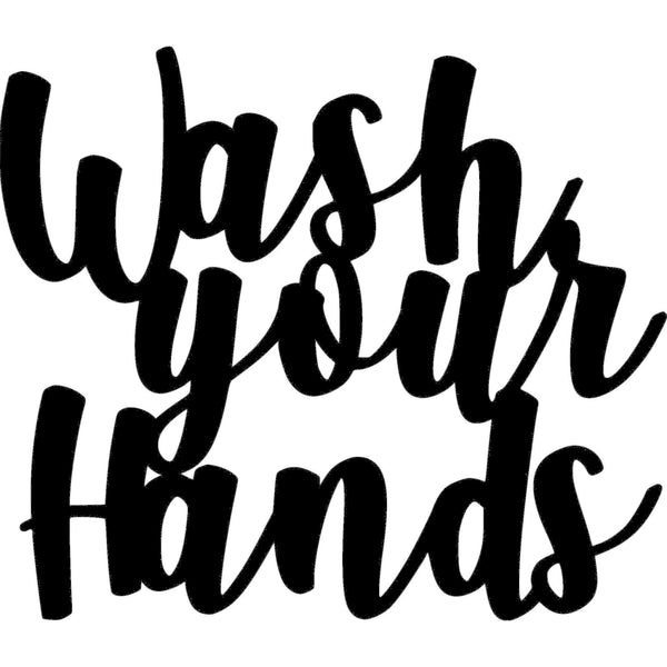 Scritta in legno da appendere Wash your Hands - Decorazioni Casa